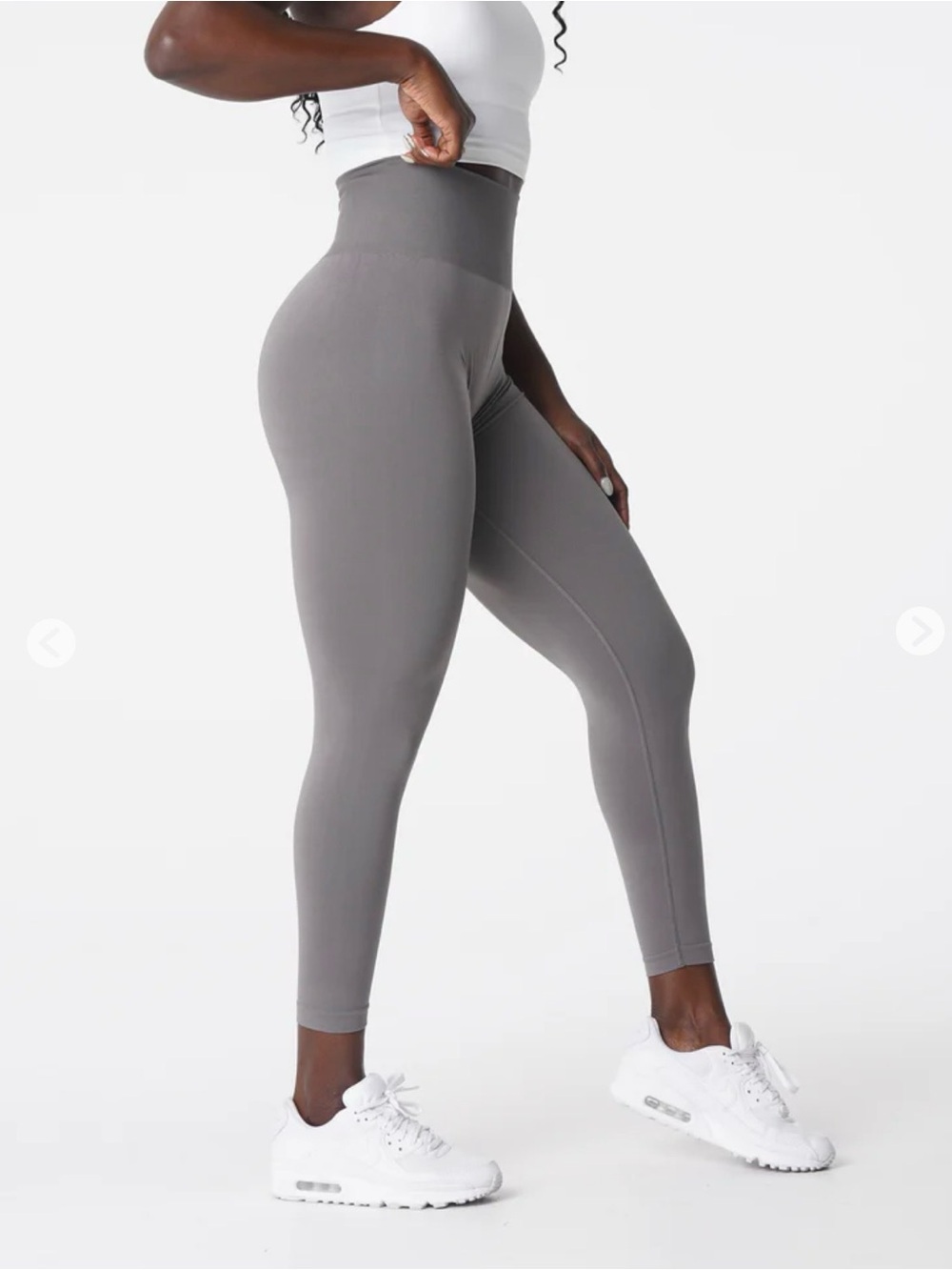 NVGTN High-Rise Gray Seamless Leggings